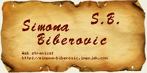 Simona Biberović vizit kartica
